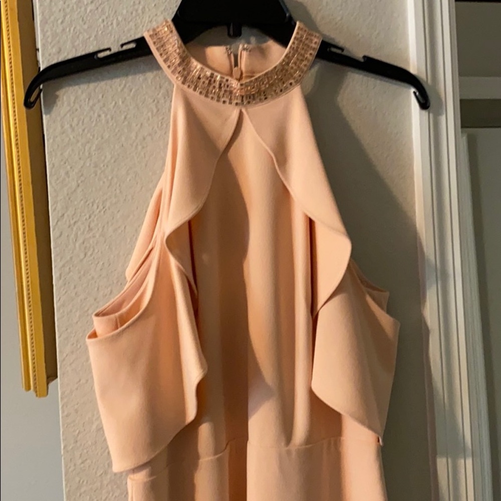 Calvin Klein peach midi dress